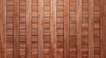 Modern dark brown wooden wall for background image.