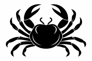 Sea Crab Vector Silhouette, Crab icon
