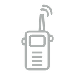 Walkie talkie Vector Line Grey Icon Design