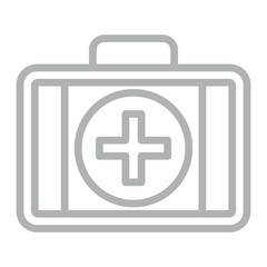 First aid kit Vector Line Grey Icon Design