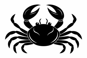 Sea Crab Vector Silhouette, Crab icon
