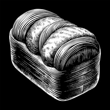 recommend clip art: A loaf of bread with a black background