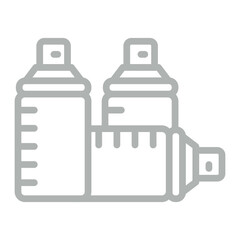 Aerosol Vector Line Grey Icon Design