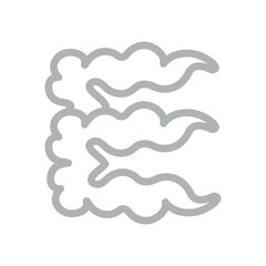 Smoke Vector Line Grey Icon Design