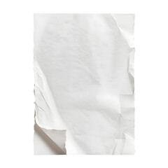 crumpled paper isolated on white background,generative ai
