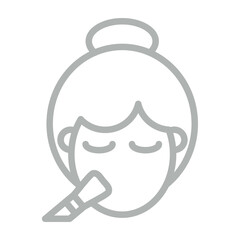 Makeup Tutorials Line Grey Icon Design