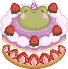 a vector of a birthday cake with a theme