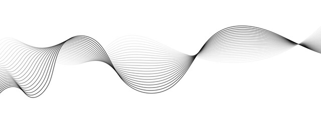 Abstract gradient grey wavy flowing dynamic smooth curve lines background. Digital future technology concept, presentation, web design, cover, web, texture, technology, science, data, music, magazine.