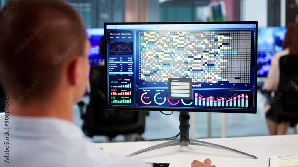 Aufkleber kpi business analytics data dashboard