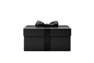 a black box with a bow
