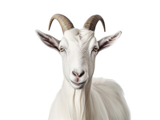 Obraz premium a white goat with horns