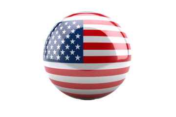 a ball with a flag on it