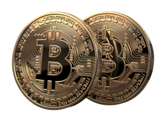 a close up of a bitcoin