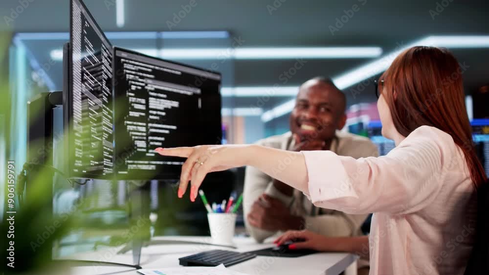 Aufkleber african american programmer woman coding