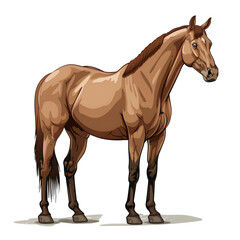 Obraz premium horse isolated on white background,generative ai