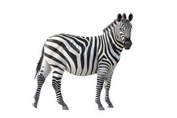 Fototapeta premium a zebra standing on a white background