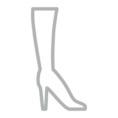 High Shoe Line Grey Icon Design
