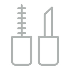 Obraz premium Makeup Line Grey Icon Design