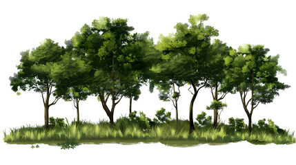 watercolor style illustration of summer or spring,generative ai