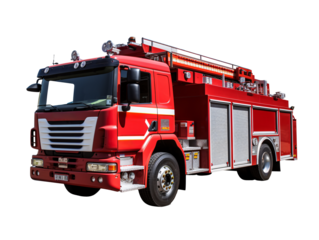 a red fire truck with a ladder