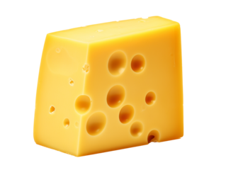 a block of cheese with holes