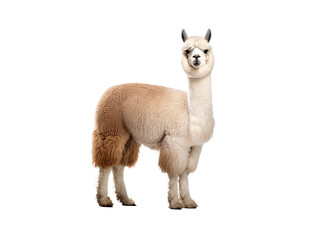 Obraz premium a llama with a white and brown fur