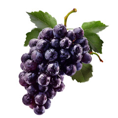 grapes isolated on white background,generative ai