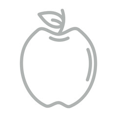 Apple Vector Line Grey Icon Design