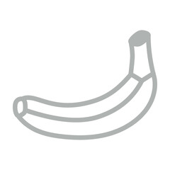 Banana Vector Line Grey Icon Design