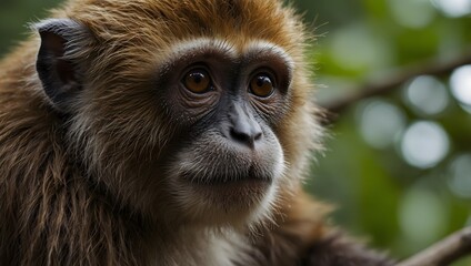 Obraz premium A poem that celebrates the agility and curiosity of monkeys in their natural habitat ai_generated