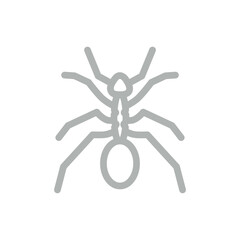 Ant Farm Vector Line Grey Icon Design