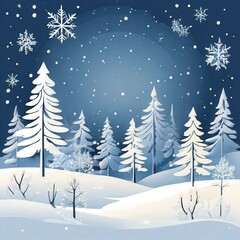 Obraz premium the AI Image Generator, Winter background snow covered trees on a sunny day