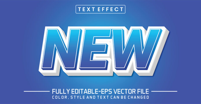 New blue font Text effect editable