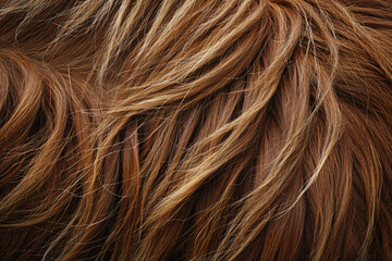 Naklejka premium Photo of brown horse fur texture, top view, high resolution photography