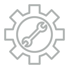 Setting Vector Line Grey Icon Design