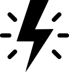 Thunder and Lightning Icon for Creative Design Element