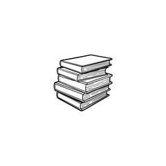 stack of books isolated