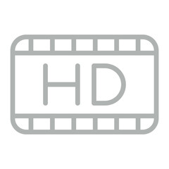 HD Film Vector Line Grey Icon Design