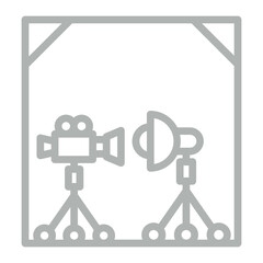 Studio Vector Line Grey Icon Design