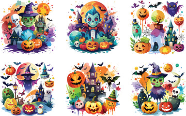 Naklejka premium Halloween Vactor Design