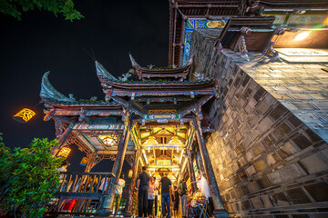 Obraz premium Guanxian Ancient City in Dujiangyan, Sichuan, China