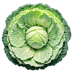 Fototapeta premium Cabbage mandala a layered circular design of cabbages with leaves unfurling and water splashing