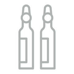 Ampoule Vector Line Grey Icon Design