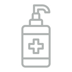 Antiseptic Vector Line Grey Icon Design