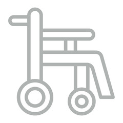 Automatic Wheelchair Vector Line Grey Icon Design