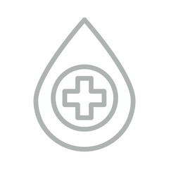 Obraz premium Diabetes Vector Line Grey Icon Design