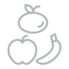 Dietary Food Vector Line Grey Icon Design
