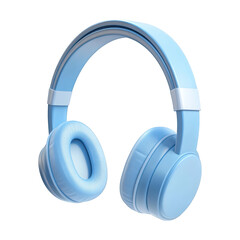 3D Blue Headset Icon On Transparent Png Background For Customer Support Icons . Generative ai