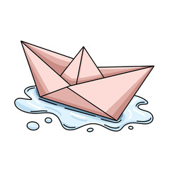 paper boat on the water