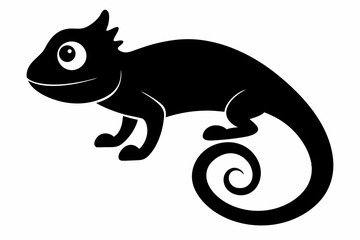 
Chameleon silhouette, Chameleon Vector art, Chameleon Clipart black Silhouette

